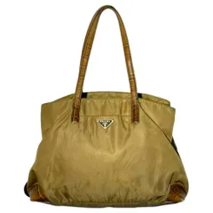 美品　PRADA ナイロントートバッグ ブラウン系 MADE IN ITALY 楽天市場】ブラウン（ブランドプラダ・素材（生地・毛糸