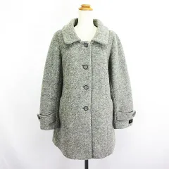 アー・ヴェ・ヴェスタンダード ミッシェルクラン a.v.v standard コート アウター 長袖 ハーフ丈 起毛 ウール混 L グレー ※EKM