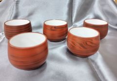 雲仙作　湯呑5客みセット　煎茶　焙じ茶　茶器　昭和レトロ　新品　未使用品