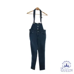 【訳アリ】 Heather ヘザー サロペット 紐付き ボタン ポケット デニム カジュアル おしゃれ 袖なし 長ズボン レディース インディゴブルー S 901-11242 送料無料 古着