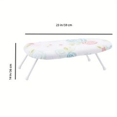 新着商品 1個 花柄折りたたみアイロン台 - 厚手で高温耐性スペース節約設計吊り下げオプション付きカラフルな花柄58.42cm x 35.56cm - 家庭用に最適小型アイロン台nrg