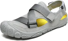 RADISSY マリンシューズ ウォーターシューズ 男女兼用 ビーチサンダル アクアシューズ 通気性 水陸両用 軽量 滑り止め 26.0 cm( グレー,  26.0 cm)