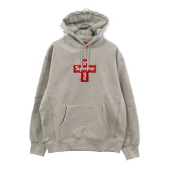 SUPREME (シュプリーム) 20AW Cross Box Logo Hooded Sweatshirt クロスボックスロゴ フーデッド スウェットシャツ プルオーバーパーカー グレー