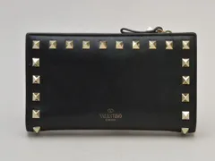 ヴァレンティノガラヴァーニ VALENTINO GARAVANI 長財布 スタッズ レザー ブラック レディース e_u F-ST2060のサムネイル