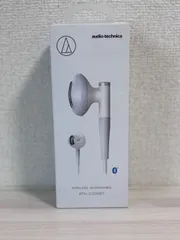 【匿名配送】audio technica（オーディオテクニカ） ワイヤレスイヤホン セミオープン型 Bluetooth リモコン/マイク付 ホワイト ATH-C200BT WH