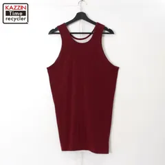 80s USA製 vintage Champion 無地 リバーシブル タンクトップ メンズ 表記Lサイズ