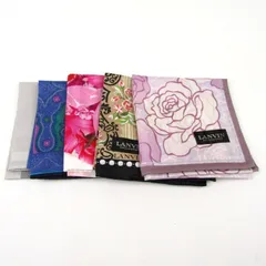 ランバン ハンカチ 5点セット 未使用 花柄等 ブランド まとめて 大量 小物 レディース LANVIN