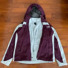 ノースフェース　レディース　ナイロンジャケット　フリース付き　Lサイズ　パープル