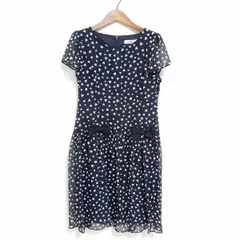 #snc ギャラリービスコンティ GALLERY VISCONTI ワンピース 2 紺系 半袖 ハート柄 リボン タグ付き 新品同様  レディース [885285]