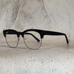 UV対策 伊達メガネ　サーモントフレーム メンズメガネ 伊達メガネ レンズ付き スクエア 黒縁 モダンクラシック 【Majesty】【DM2206BLK】