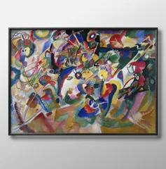 03167ワシリー カンディンスキー コンポジションVII A3 サイズ ポスター アート おしゃれ 絵画 インテリア 北欧 イラスト マット紙 艶消し アートパネル 額 フレーム デザイン 壁掛け ギフト 新築祝い ディスプレイ 