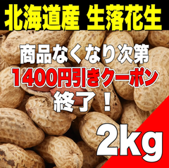 【期間限定】北海道鵡川町産 生落花生  2kg   野菜　豆　食品【北海道ちとせ空マチ！】