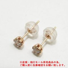 ※併売商品※◆中古状態良好◆スタッドピアス D0.2ct×2 K18PG ピンクゴールド 男女兼用　M1007