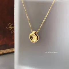 ラウンド＊コインネックレス　サージカルステンレス ゴールド メンズ ペア シンプル