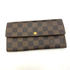 【加古川店】 中古 LOUIS VUITTON | ルイ・ヴィトン 長財布 ポルトフォイユサラ(旧型) N61734 ダミエ エベヌ 【125】