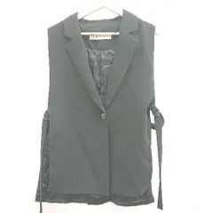 ◇ Θ ZARA ザラ 無地 ノースリーブ テーラードベスト サイズM ブラック系 レディース メンズ E  【1506300019722】
