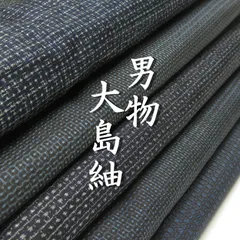 男物正絹大島 最高級品」 男物 本場奄美大島紬 亀甲柄 「西紬工場」謹製 着物