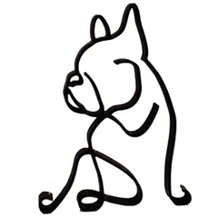 犬の置物 インテリア 庭 おしゃれ 雑貨 ワイヤーアート かわいい犬 オブジェ (フレンチブルドッグ)