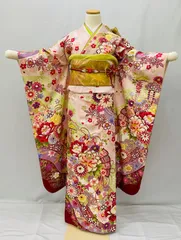 豪華振袖　駒刺繍　金彩　帯締め・帯揚げ　重ね襟　セット 振袖 重ね衿 帯締め 帯揚げ セット 正絹 「藤 オレンジ 黄 青 緑