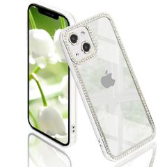 【特価セール】アイフォン15 スマホケース おしゃれ おしゃれ 6.1” 指紋防止 衝撃吸収 ソフト 対応 TPU 薄型 スリム (iPhone15 キラキラ 花 メッキ加工 6.1 可愛い 透明 クリア 透明) ケース iPhone15 YUYIB
