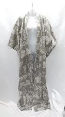 ◇ ⊂ UTATANE 花柄 長袖 浴衣 表記なし ブラウン系 レディース E  【1501160046505】