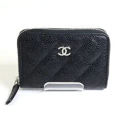 シャネル CHANEL クラシック ジップ コインパース AP0216 ブラック 黒 シルバー金具 コインケース【中古】Sランク