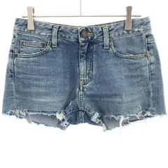 SAINTLAURENTサンローランパリ　メタリック加工　リネンショートパンツ SAINTLAURENTサンローランパリ メタリック加工 リネンショート