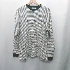 ◇ ⊇ SNAP CLUB スナップクラブ ボーダー柄 長袖 カットソー サイズM ブラック ホワイト レディース E  【1502030000597】