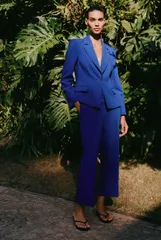 新品未使用ZARA(ザラ)ブルージャケットパンツ上下セットアップ