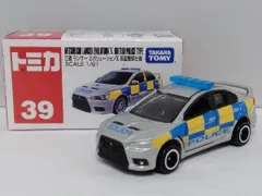 トミカ No.39 三菱 ランサーエボリューションX 英国警察仕様 赤箱 ロゴ白字 中国製