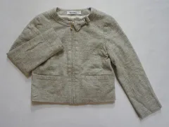 ファミリア familiar アウトレット 子供服 女の子 130cm 長袖 カットソー アウター ブルゾン ジャンパー グレー ショート丈 秋 冬 ★3 冬服 ガールズ 女児 キッズ 【中古】 ユーズド リサイクル こども