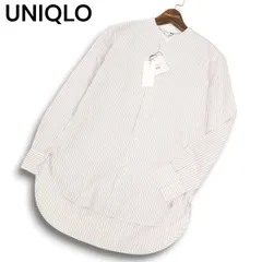 新品★ UNIQLO × JW ANDERSON ユニクロ JWアンダーソン EFCブロード 長袖 スタンドカラー ストライプ シャツ Sz.S メンズ