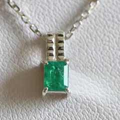 天然エメラルド　上質　ネックレスsilver950/925