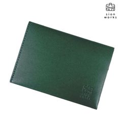 開けない名刺入れ SlideThumb30 栃木レザーダークグリーン　薄型　名刺入れ　本革　深緑　濃緑　暗緑 　dark green