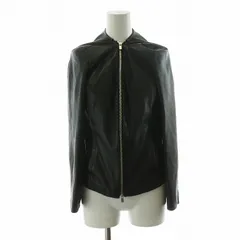 アルアバイル allureville レザージャケット ライダース 革ジャン アウター 本革 羊革 袖ジップ ジップアップ ノーカラー 2 M 黒 ブラック /NQ ■OFのサムネイル