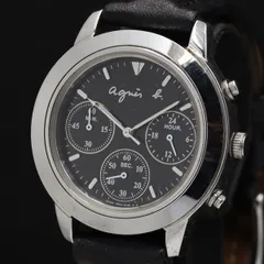 ⭐️アニェスベークロノグラスV654-6100⭐️ agnes b. アニエスベー クロノグラフ メンズ 腕時計 V654-6100