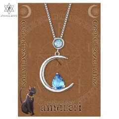 開運 グッズ アクセサリー ネックレス ブルージルコン オパール ムーン 希望 レディース プレゼント [Amuleri] AK-101B