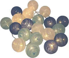 miagolale コットンボール イルミネーション LEDライト 直径6cm USB電源 デコレーション(スカイ＆シー,  Medium)