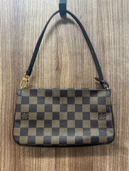 【美品】 LOUIS VUITTON ルイヴィトン ダミエ ナヴォナ アクセサリーポーチ ハンドバッグ エベヌ N51983