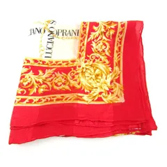 ルチアーノソプラーニ スカーフ シルク ブランド レディース レッド LUCIANO SOPRANI 【中古】