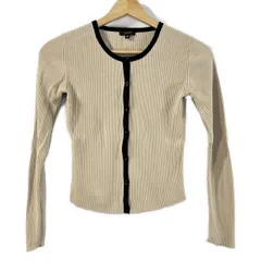 TOCCA(トッカ) カーディガン サイズXS レディース - ライトベージュ×黒 長袖