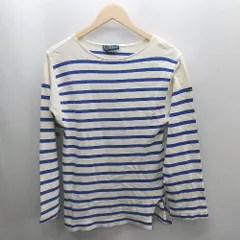 ◇ ⊂ Le Minor ルミノア ボーダー柄 長袖 カットソー サイズ表記なし アイボリー ブルー レディース E  【1502060033275】