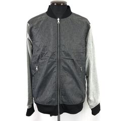 ikka【イッカ】 リバーシブル/ブルゾン メンズ【XL/黒×グレー/black×gray】スタジャン風/jacket◆BJ003-f