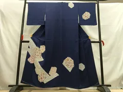 単衣！優美＊金彩＊防止加工済み＊総柄＊ゴージャス＊訪問着＊１６１ｃｍ＊裄６７ 高級 振袖 コシノヒロコ 落款 成人式 美品 金糸刺繍 金彩加工