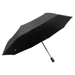 【数量限定】青空工房 【ワンタッチ自動開閉】折りたたみ傘 大きいサイズ 丈夫 撥水 グラスファイバー 8本骨 ブラック