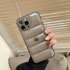 【ブラック】iPhoneXR iPhone11 iPhone12 iPhone13 iPhone14ダウンジャケット風ケース 韓国 可愛い シンプル