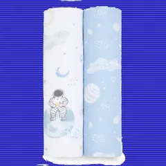 【数量限定】explorers ESWC20020J 112x112cm space モスリンコットン スワドル 日本正規品 おくるみ エッセンシャルズ) 2枚 セット (エイデンアンドアネイ 新生児 essentials ガーゼ 赤ちゃん anais 出産祝のサムネイル