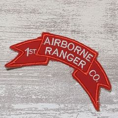 E83 ベトナム 戦争 ワッペン AIR BORNE RANGER ミリタリー リメイク アメカジ 軍物 赤