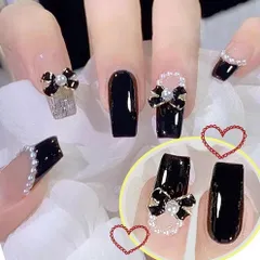 ネイルチップ 韓国 ショート ピンク黒 つけ爪 地雷系量産型 闇かわいいサブカル初心者 推し 量産 販売 プロ デザイン サイズ シード 安い 推し活 漆黒 天使界隈 チェック 成人式 振袖 パーティ クリスマス ハロウィン