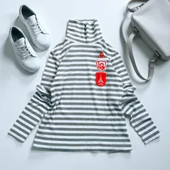 le coq sportif ルコックスポルティフ　ゴルフ　ウェア　ボーダー　タートルネック　レディース　トップス　カットソー　中古